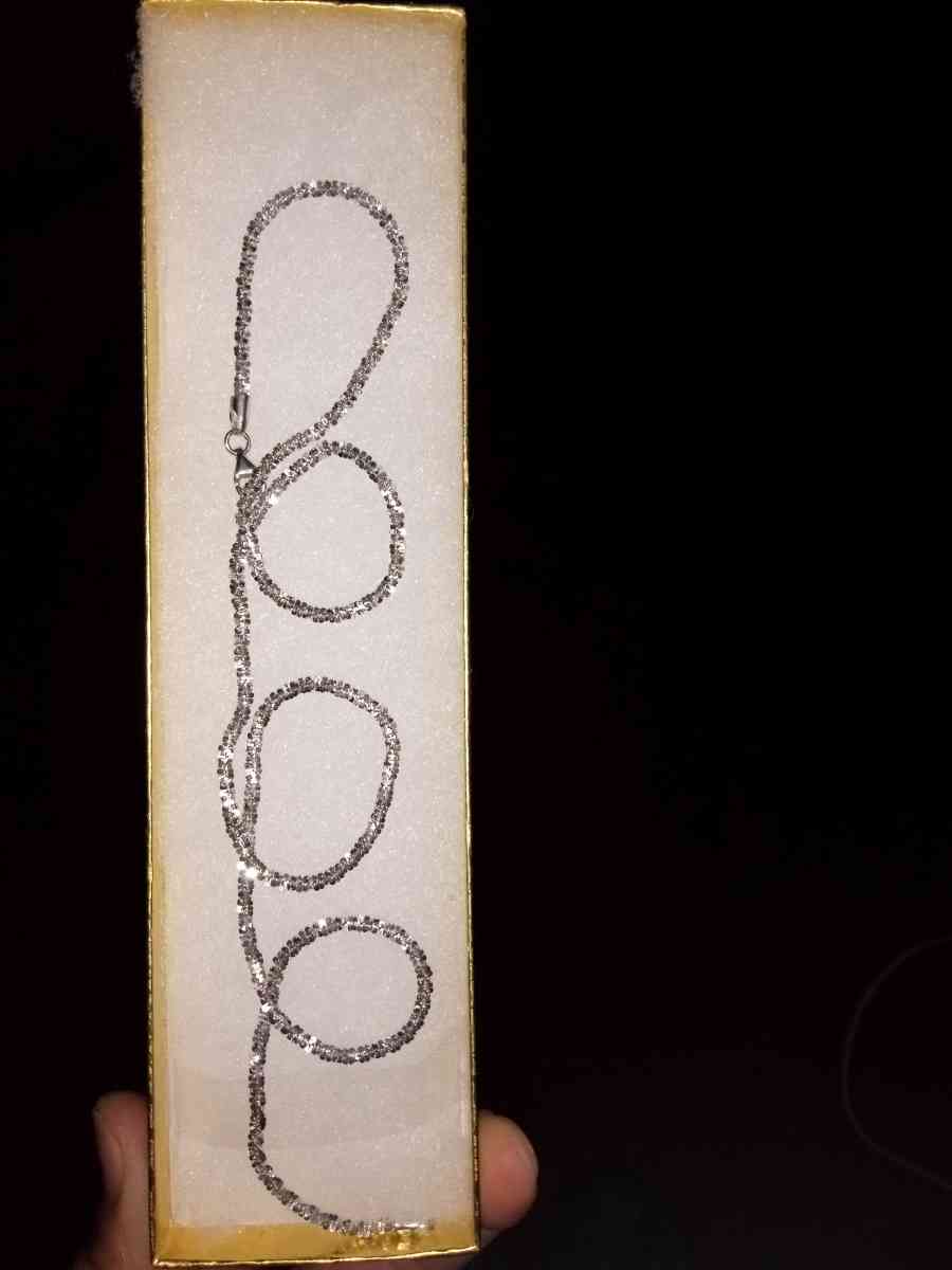 BRAND NEW AUTHENTIC 925 SILVER 22INCH DIAMOND CUT CHAIN - Staten Island, New York