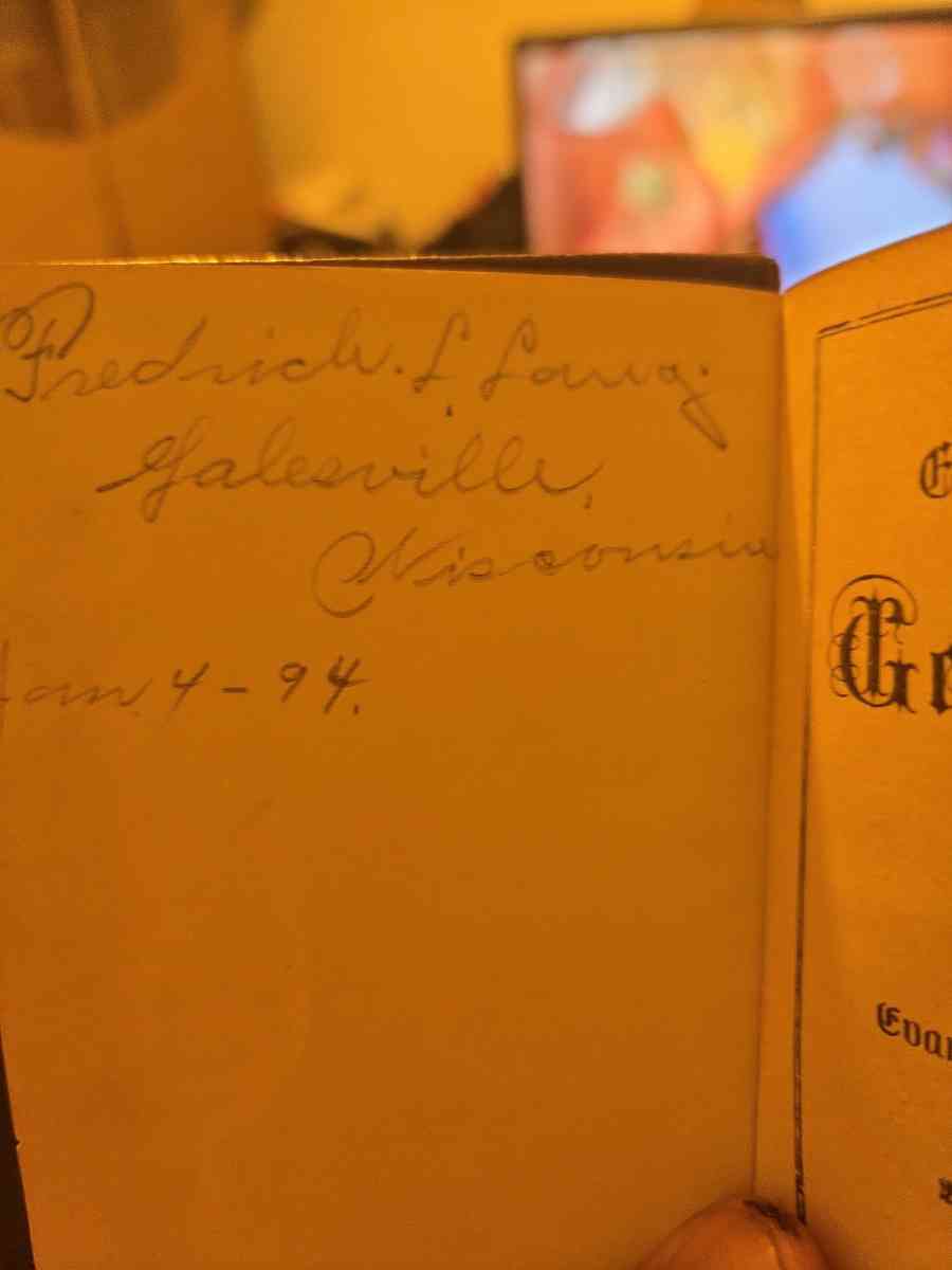 1886 german evangelical Lutheran hymnal - Springfield, Illinois - FleaMarketBay
