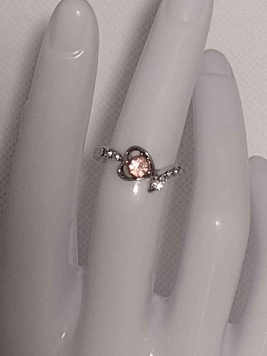 Pink Heart Silvery Ring - Roanoke, Virginia