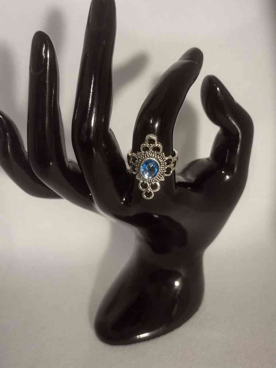 Blue Bohemian Style Silver Ring - Roanoke, Virginia - FleaMarketBay