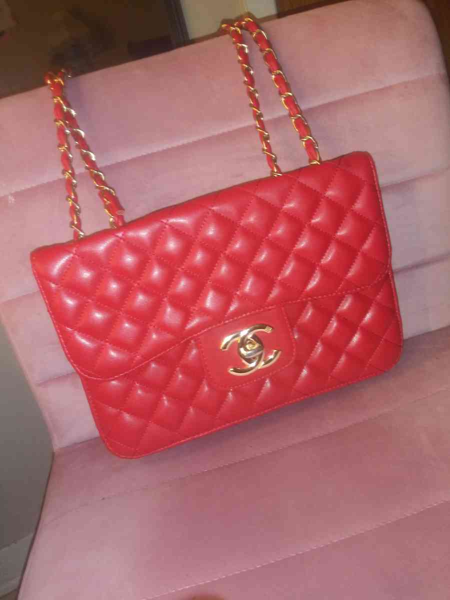CHANEL Classic Jumbo Red Lambskin Leather Double Flap Should - Austin, Texas - FleaMarketBay