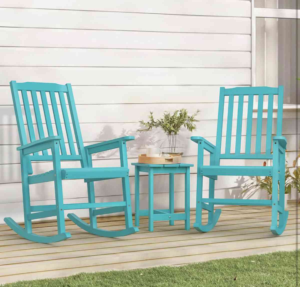 Set of 2 Turquoise Rocking Chairs - Tempe, Arizona - FleaMarketBay