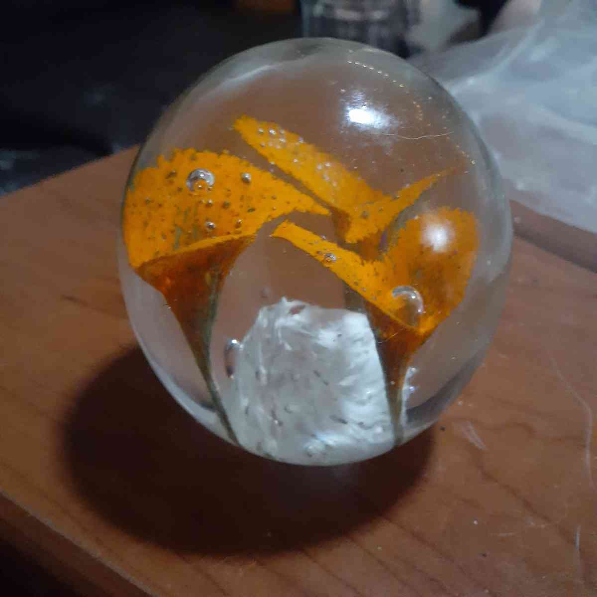 vintage glass paperweight - Washington, Pennsylvania - FleaMarketBay