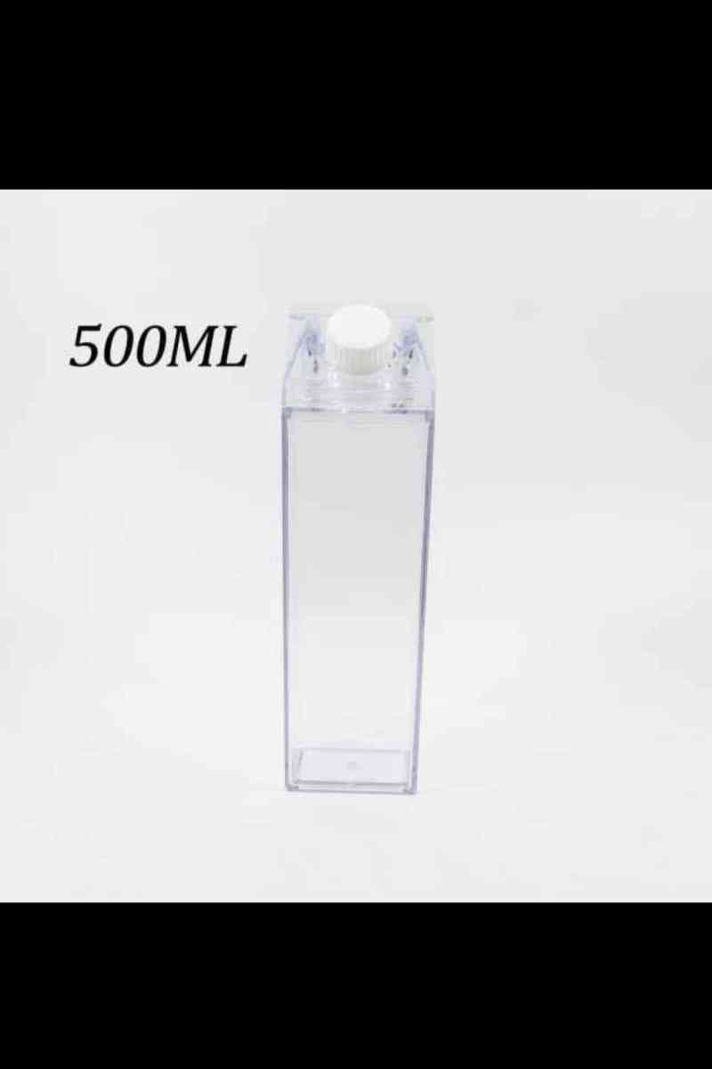 Milk Carton Water Bottle  Clear Square Milk Bottles BPA Free - Union, New Jersey - FleaMarketBay