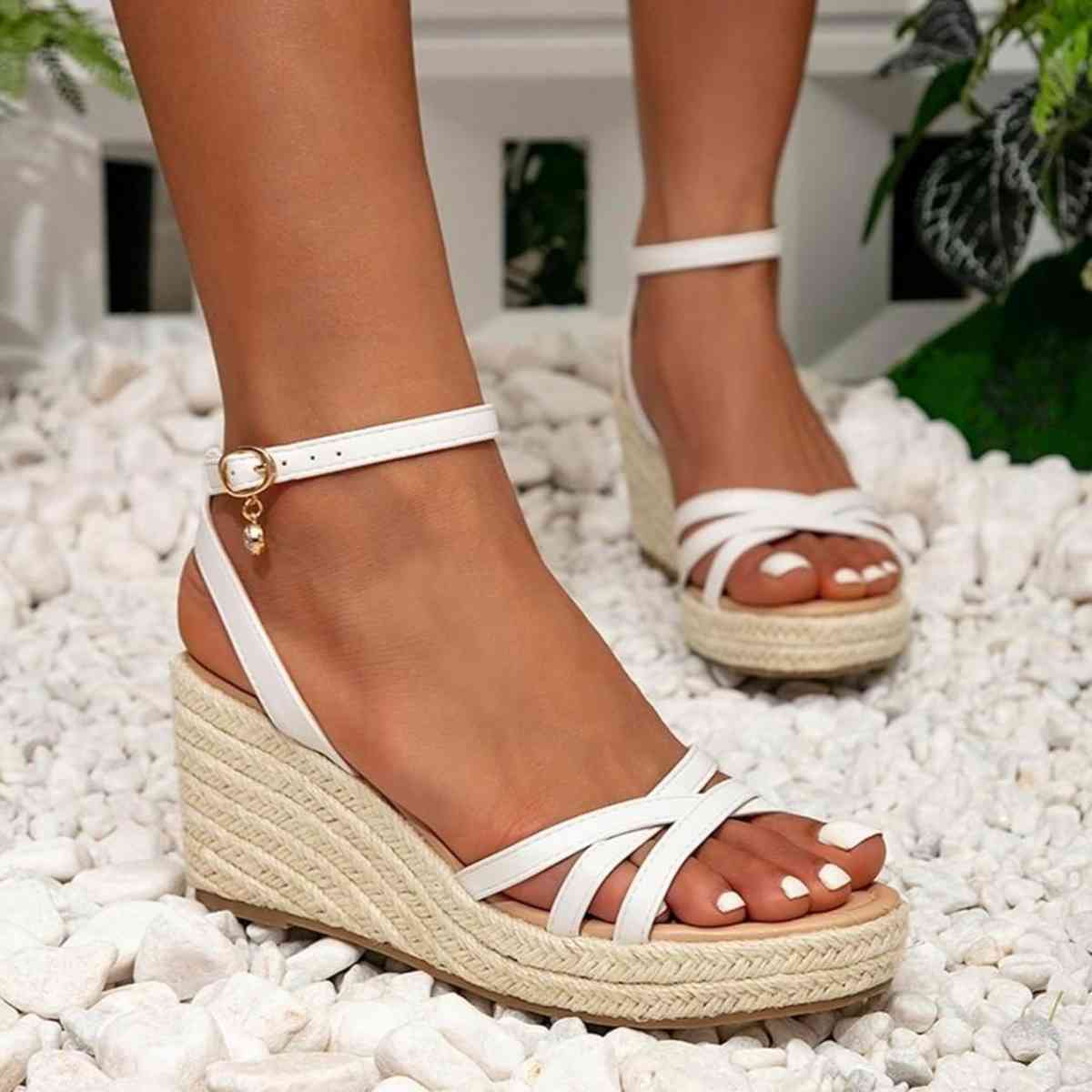 White Platforms Wedge Sandal - Louisville, Kentucky - FleaMarketBay