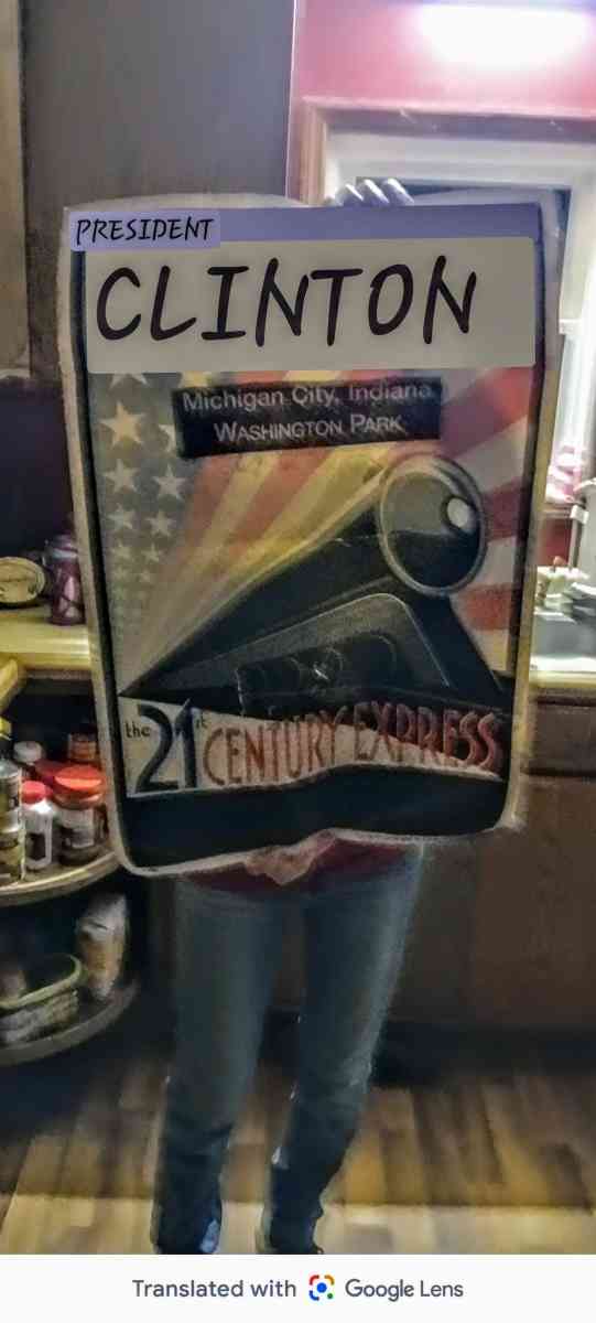 President Clinton poster - Alamo, Indiana