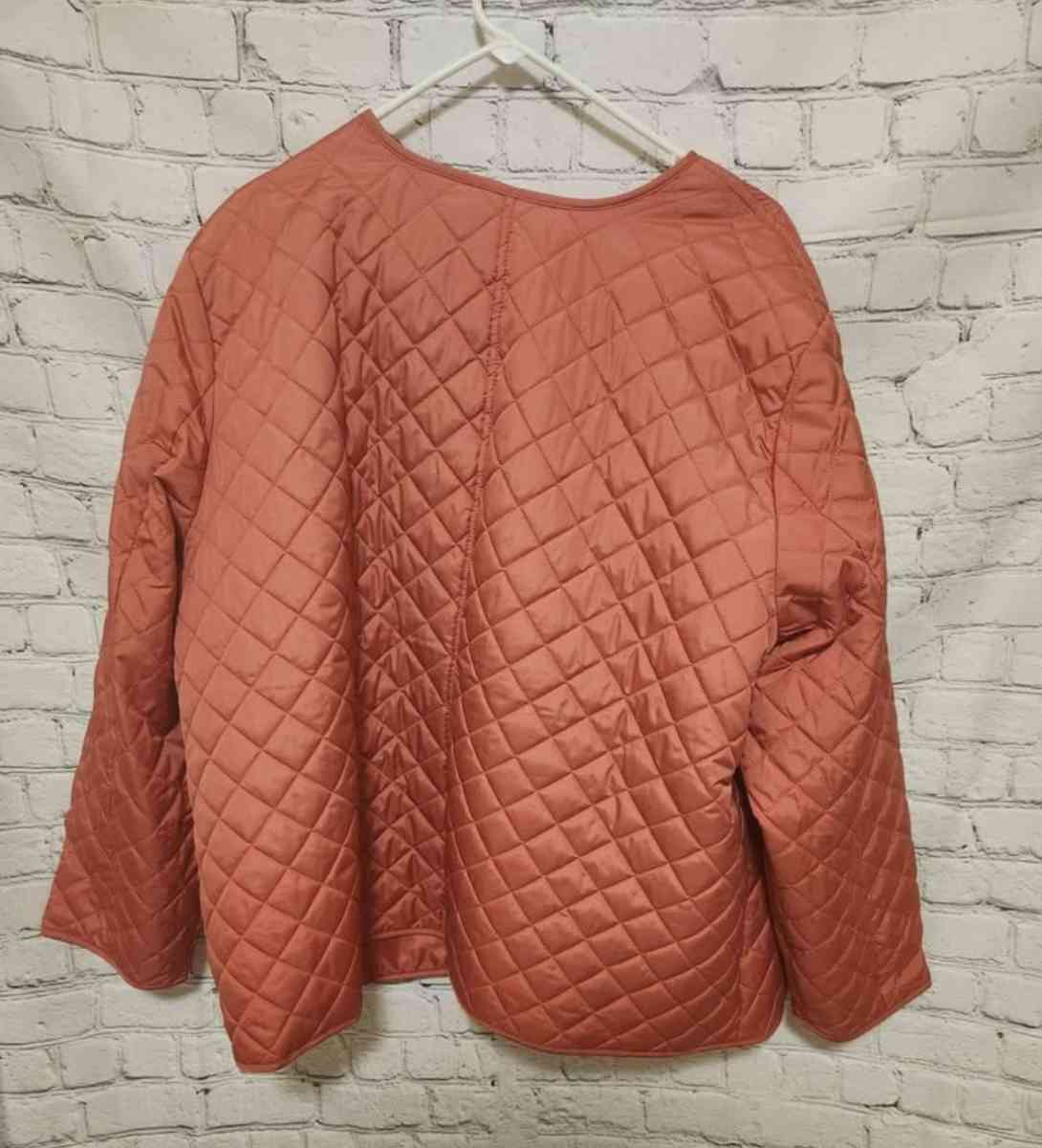 3X Womens Croft and Barrow Salmon Pink Puffer Jacket - Kansas City, Missouri - FleaMarketBay