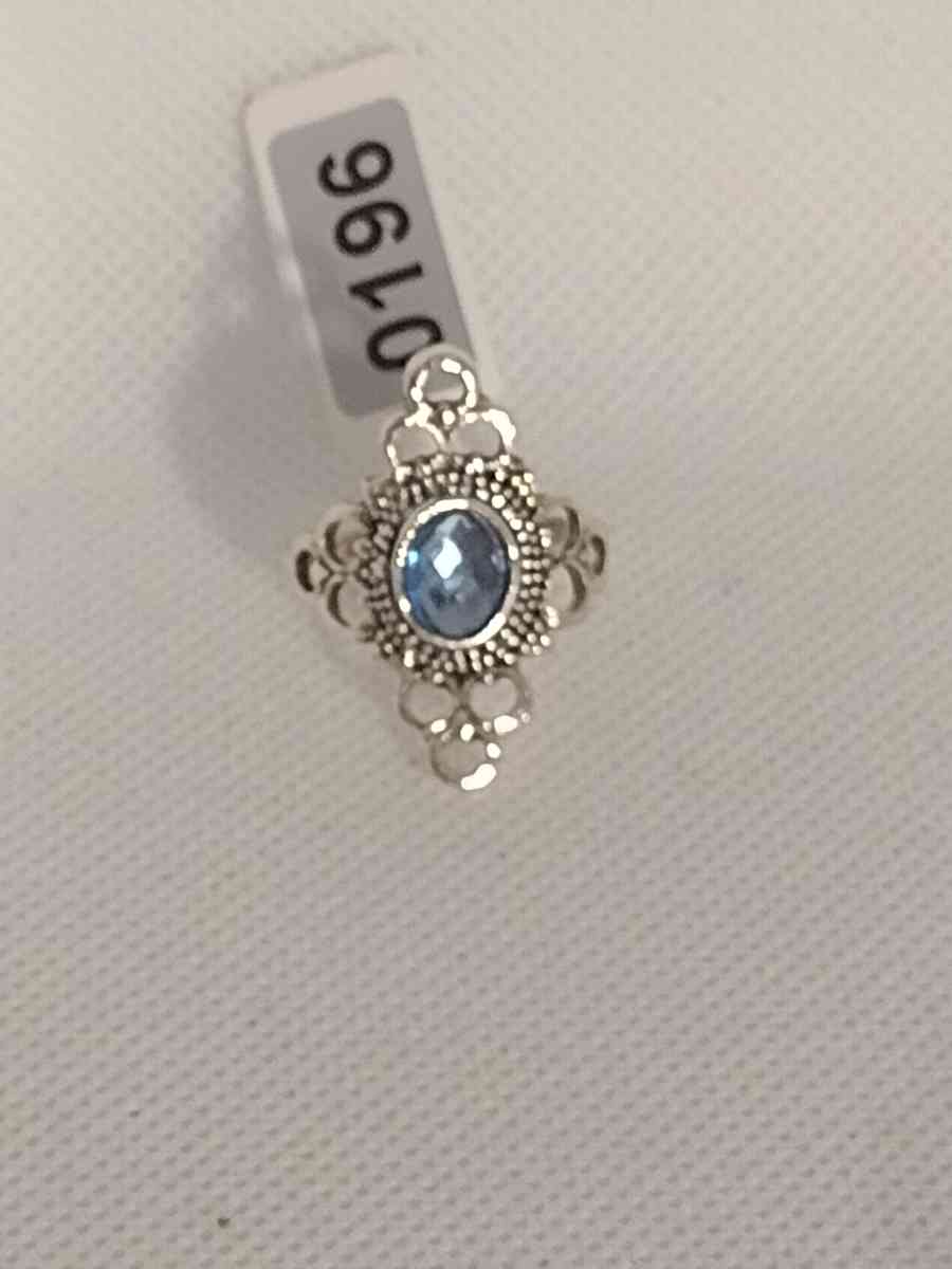 Blue Bohemian Style Silver Ring - Roanoke, Virginia - FleaMarketBay