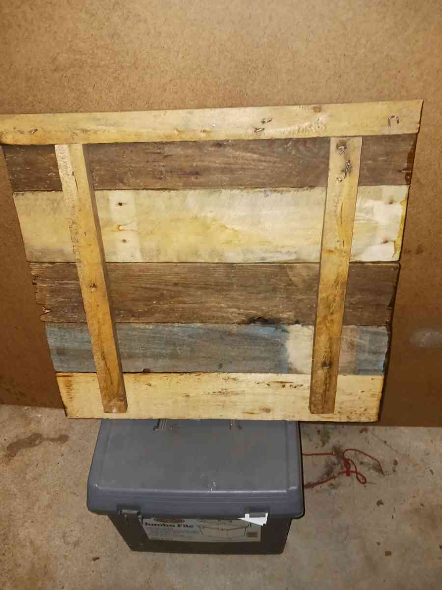 Handmade rustic Wooden plaque with cross I built - Greer, South Carolina - FleaMarketBay