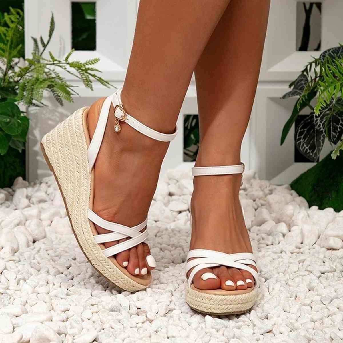 White Platforms Wedge Sandal - Louisville, Kentucky - FleaMarketBay