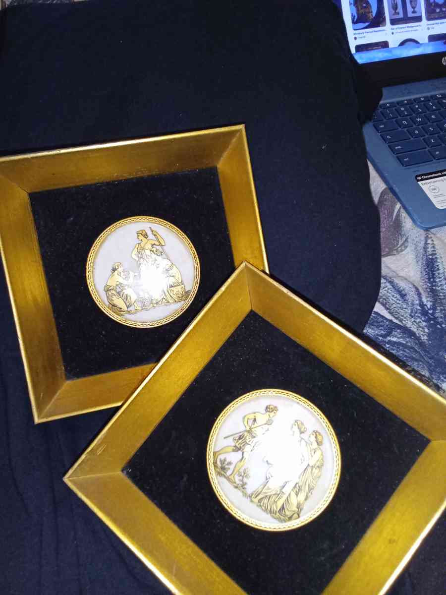 Two Neoclassical Platter Pictures - Avon Park, Florida - FleaMarketBay