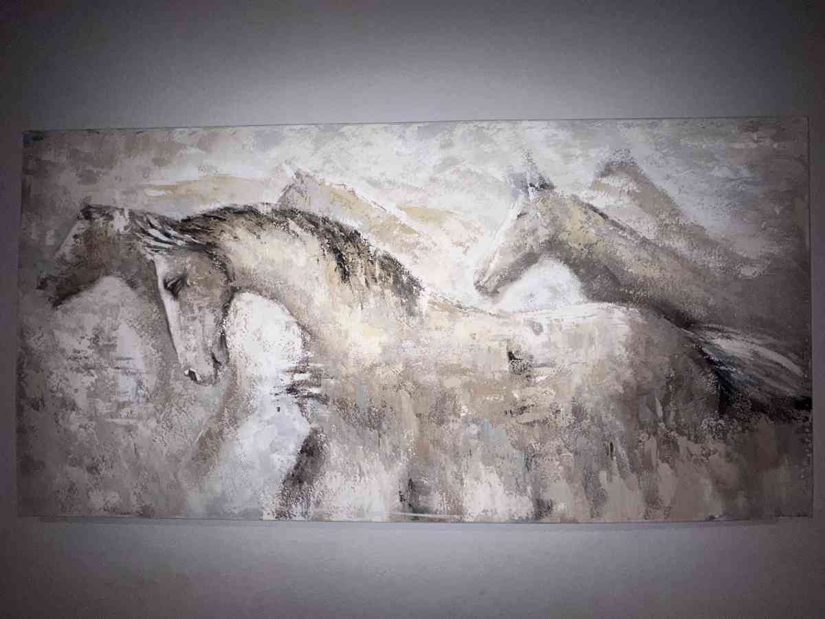 horses on the run painting