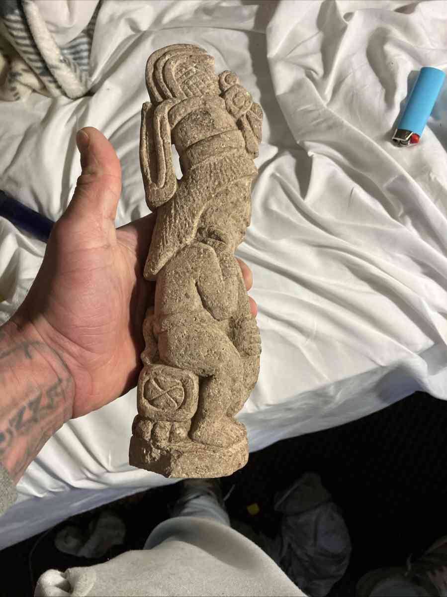 antique Aztec stone statue - Kalamazoo, Michigan - FleaMarketBay