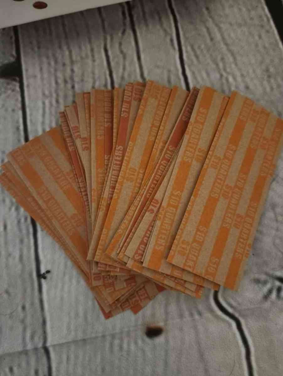 Coin Tray and Tubes with Color Coded Coin Wrappers - Kansas City, Missouri - FleaMarketBay