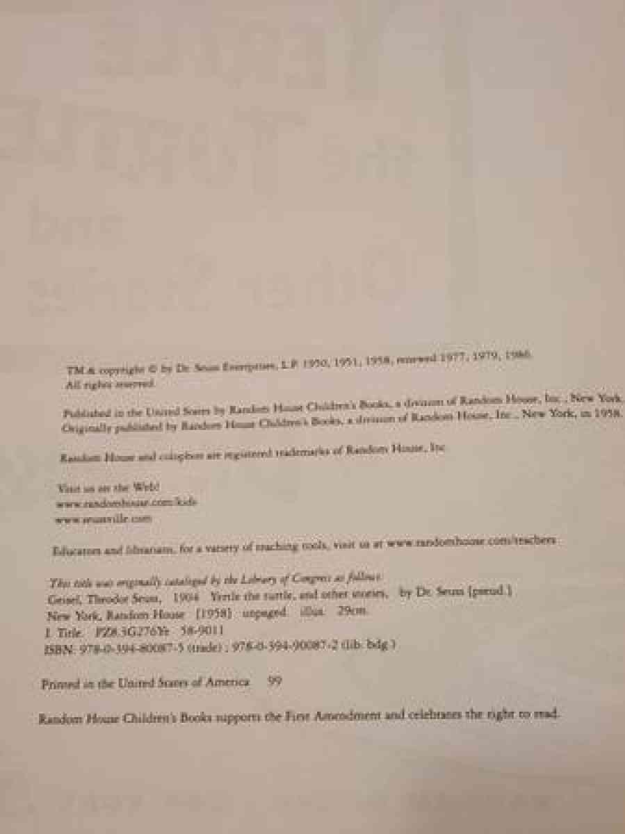 Vintage Dr Seuss five books - Clinton, Massachusetts - FleaMarketBay