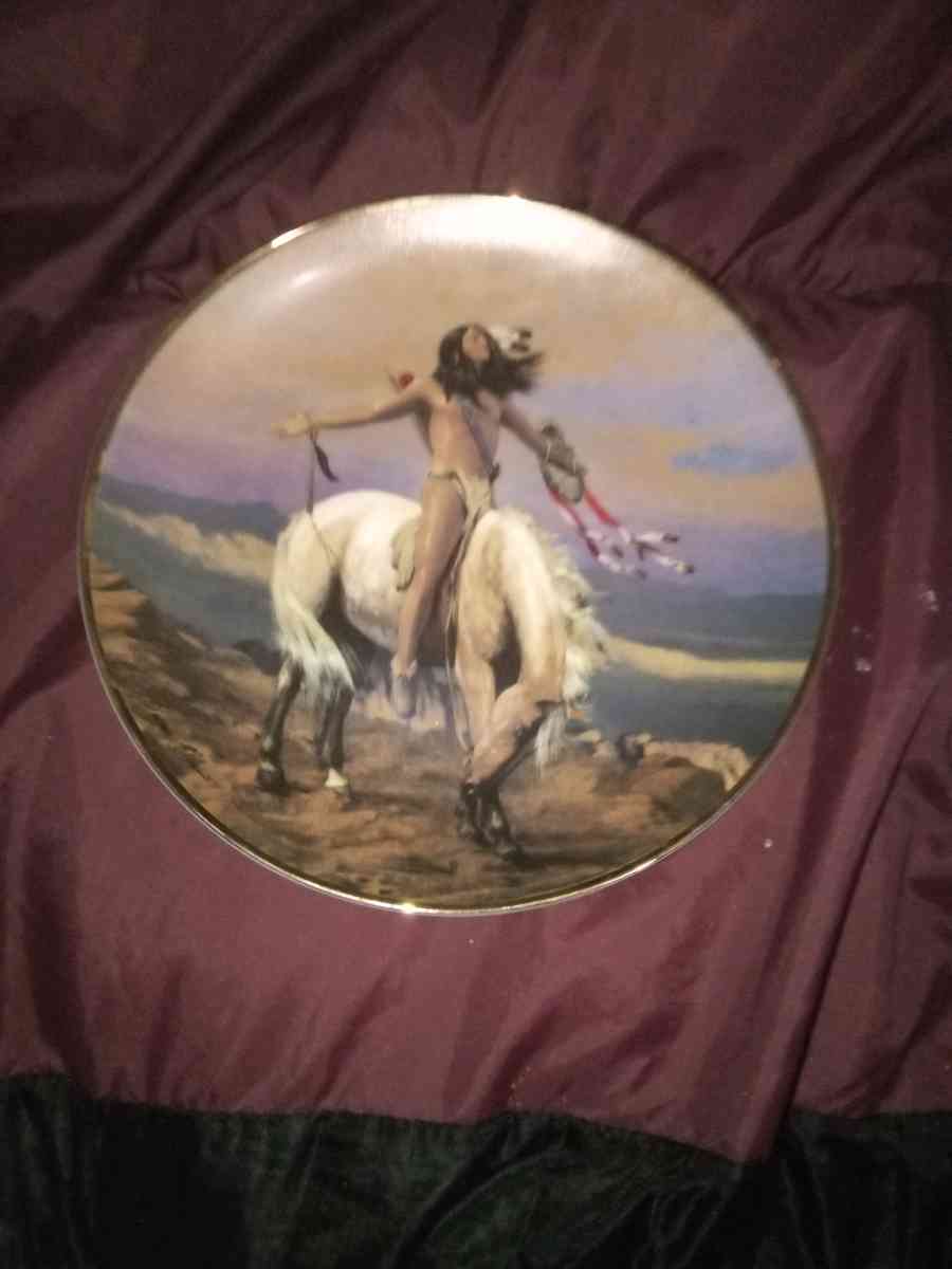 native American decorative plates Hamilton collection - Clinton, Iowa - FleaMarketBay