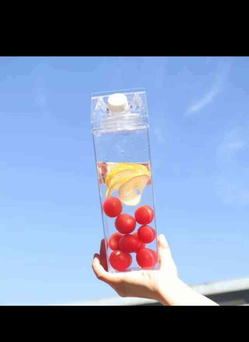 Milk Carton Water Bottle  Clear Square Milk Bottles BPA Free - Union, New Jersey - FleaMarketBay