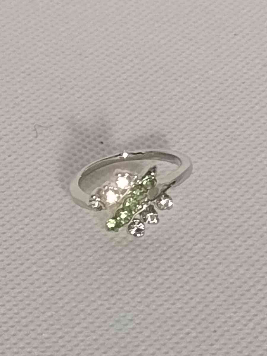 Green Dragonfly Silvery Ring - Roanoke, Virginia - FleaMarketBay