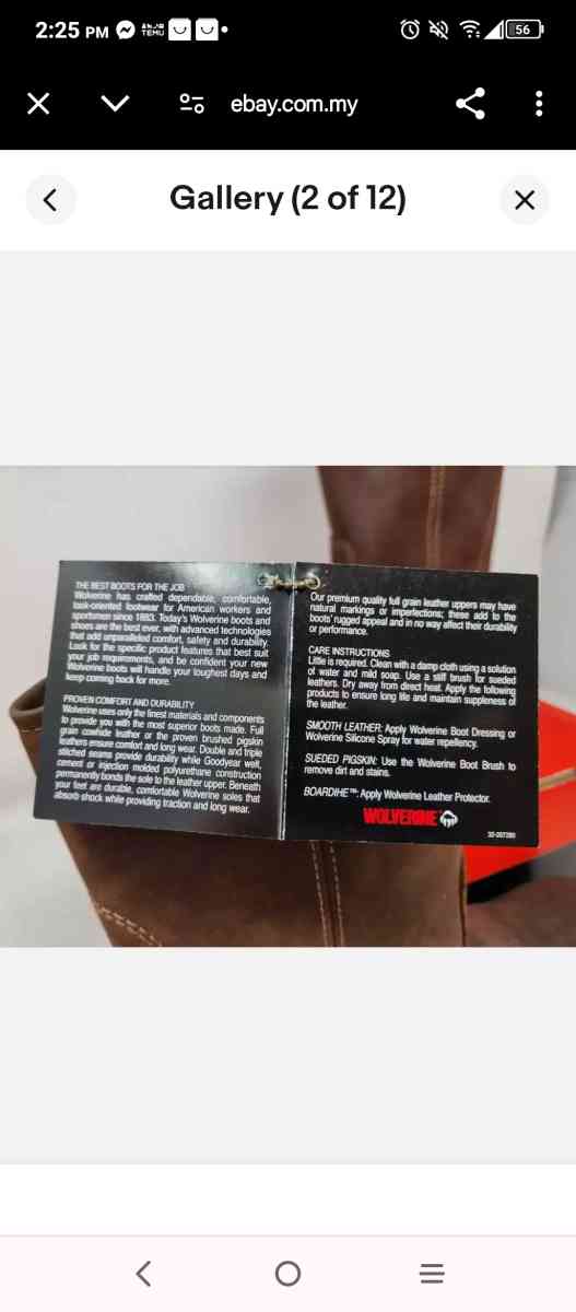 Wolverine Wellington MENS WORK BOOTS - La Puente, California - FleaMarketBay