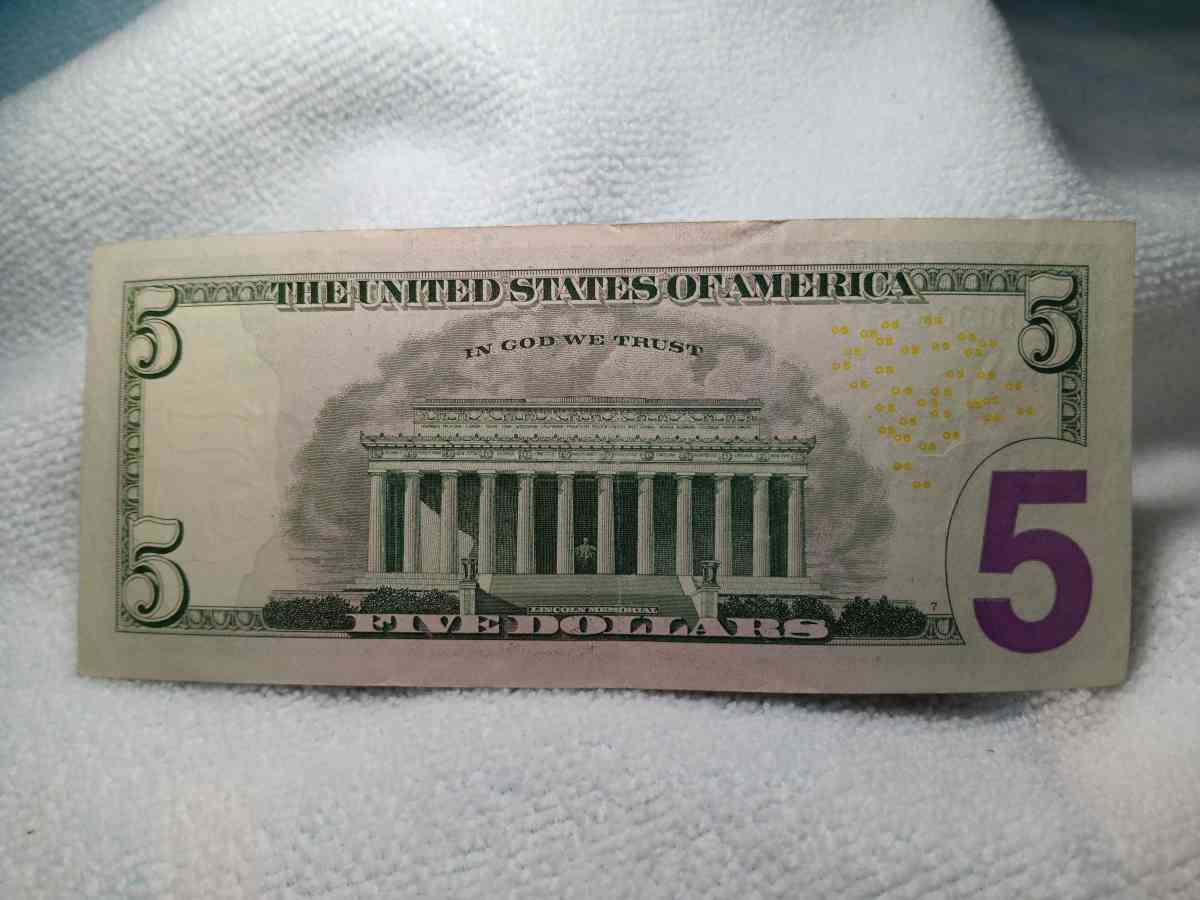 5 dolares Americanos con estrella - Abbeville, Georgia - FleaMarketBay