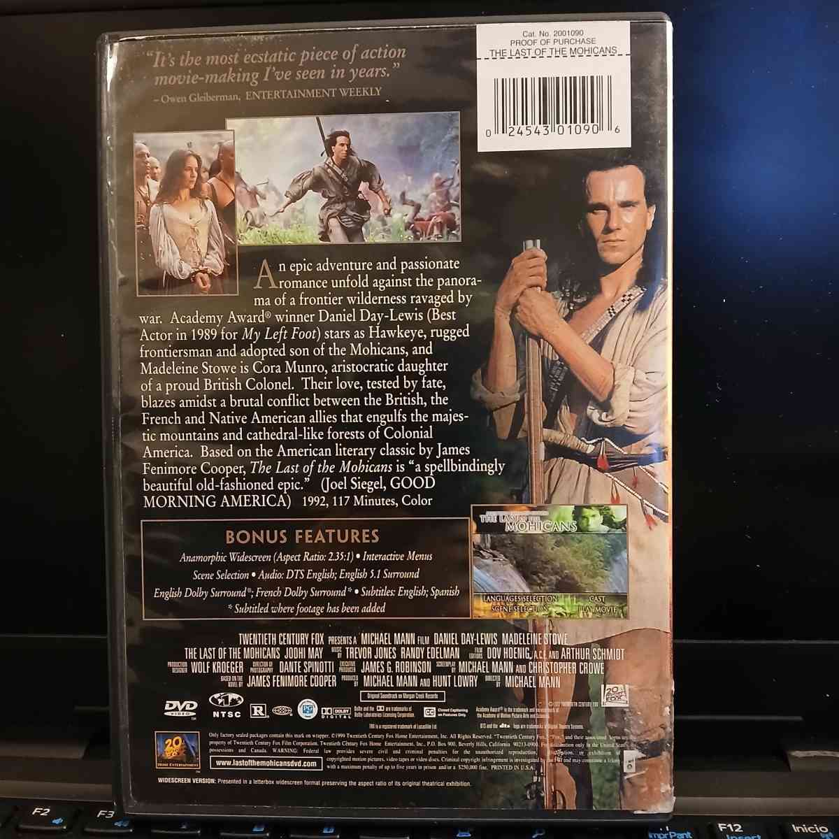 The last of the Mohicans movie DVD - Indianapolis, Indiana - FleaMarketBay