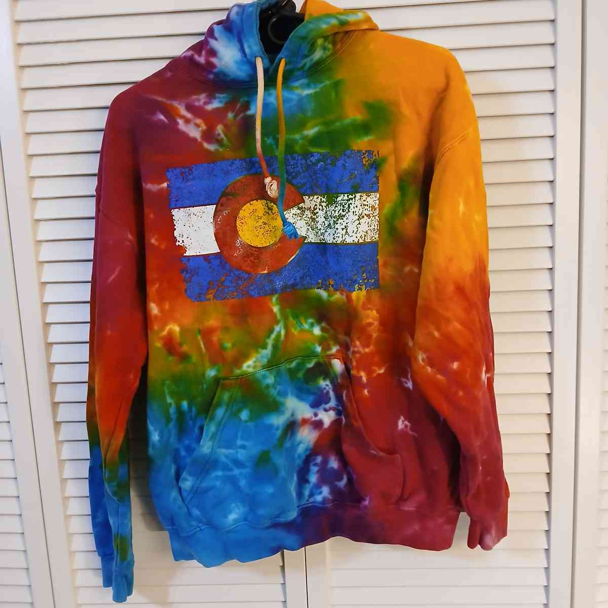 Colortone dyed rainbow hoodie - Indianapolis, Indiana
