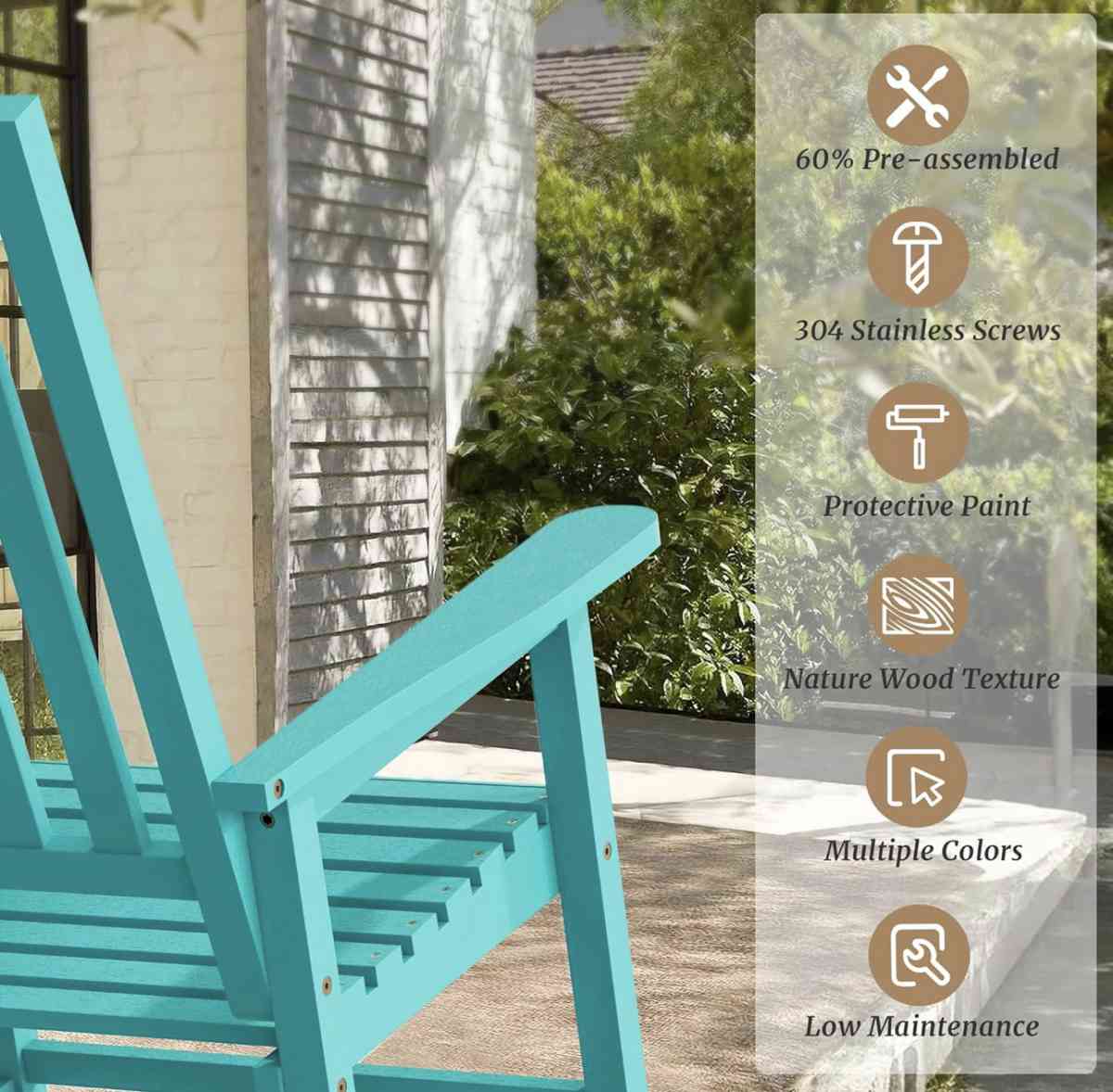 Set of 2 Turquoise Rocking Chairs - Tempe, Arizona - FleaMarketBay