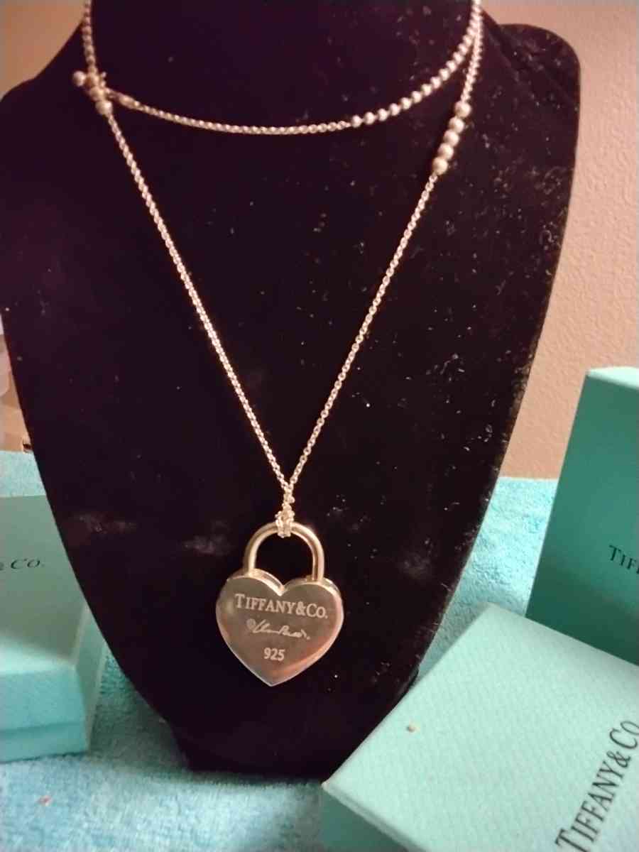 TIFFANYCO HEART LOCK NECKLACE - Brookfield, Massachusetts - FleaMarketBay