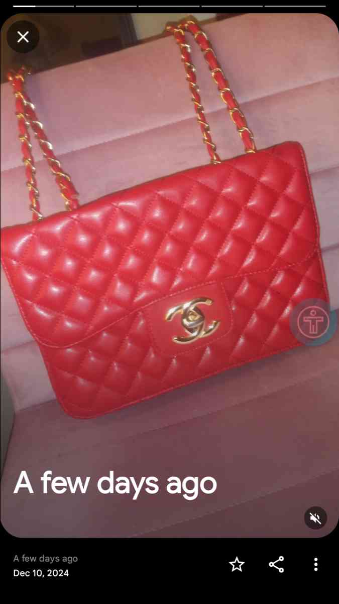 CHANEL Classic Jumbo Red Lambskin Leather Double Flap Should - Austin, Texas - FleaMarketBay