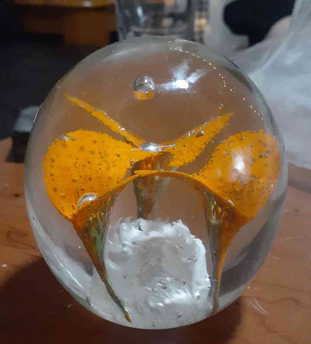 vintage glass paperweight - Washington, Pennsylvania