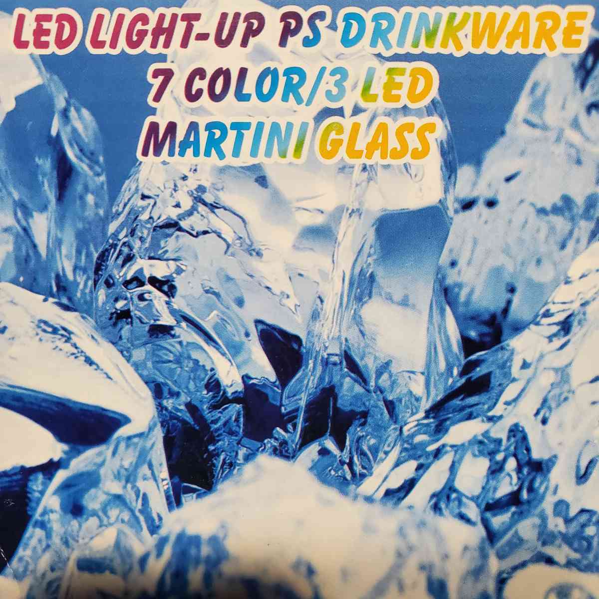 Light Up Martini Glasses  7 Color  3 LED  Plastic  Pack Of 4 - Rock Island, Tennessee - FleaMarketBay