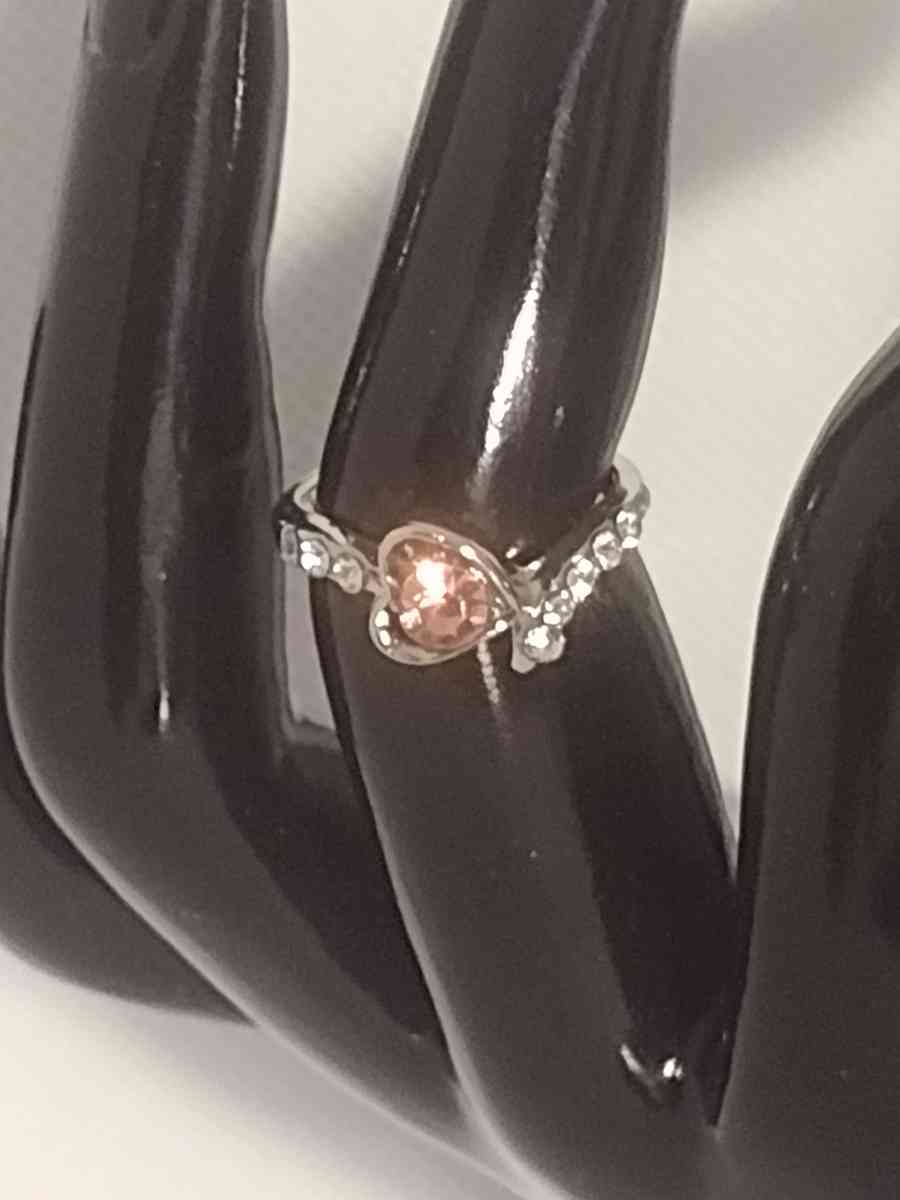 Pink Heart Silvery Ring - Roanoke, Virginia - FleaMarketBay
