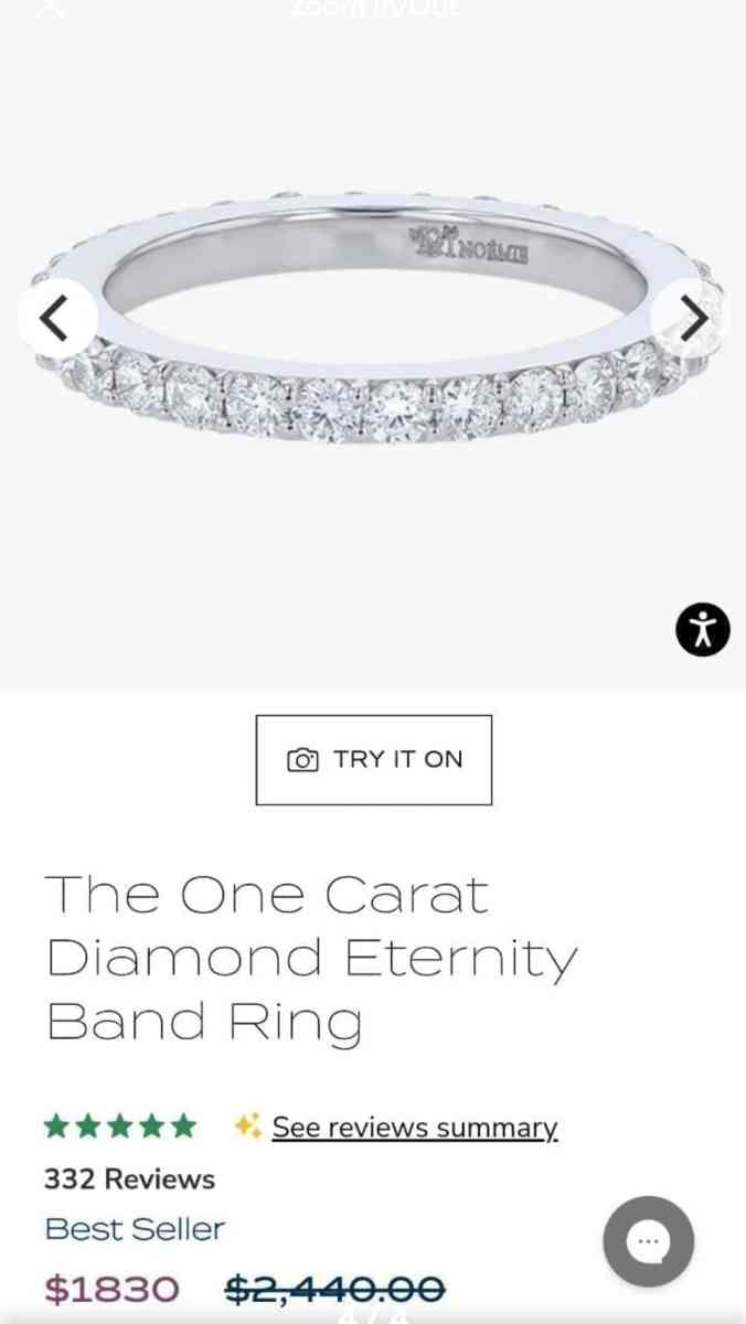 N0EMIE 18K White Gold Diamond Band Ring - Henderson, Nevada - FleaMarketBay