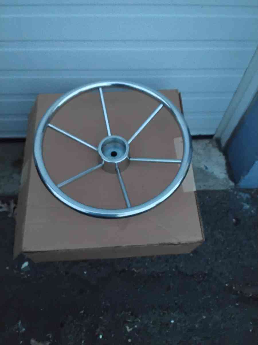 Nice Stainless Steel Steering Wheel 16 inch 6 Spoke Wheel - Williamstown, New Jersey - FleaMarketBay
