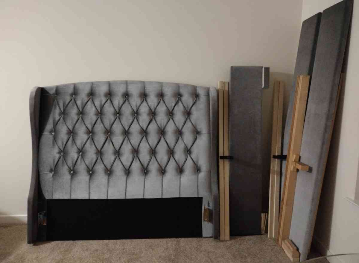 Grey Luxury Headboard - Voorhees, New Jersey - FleaMarketBay