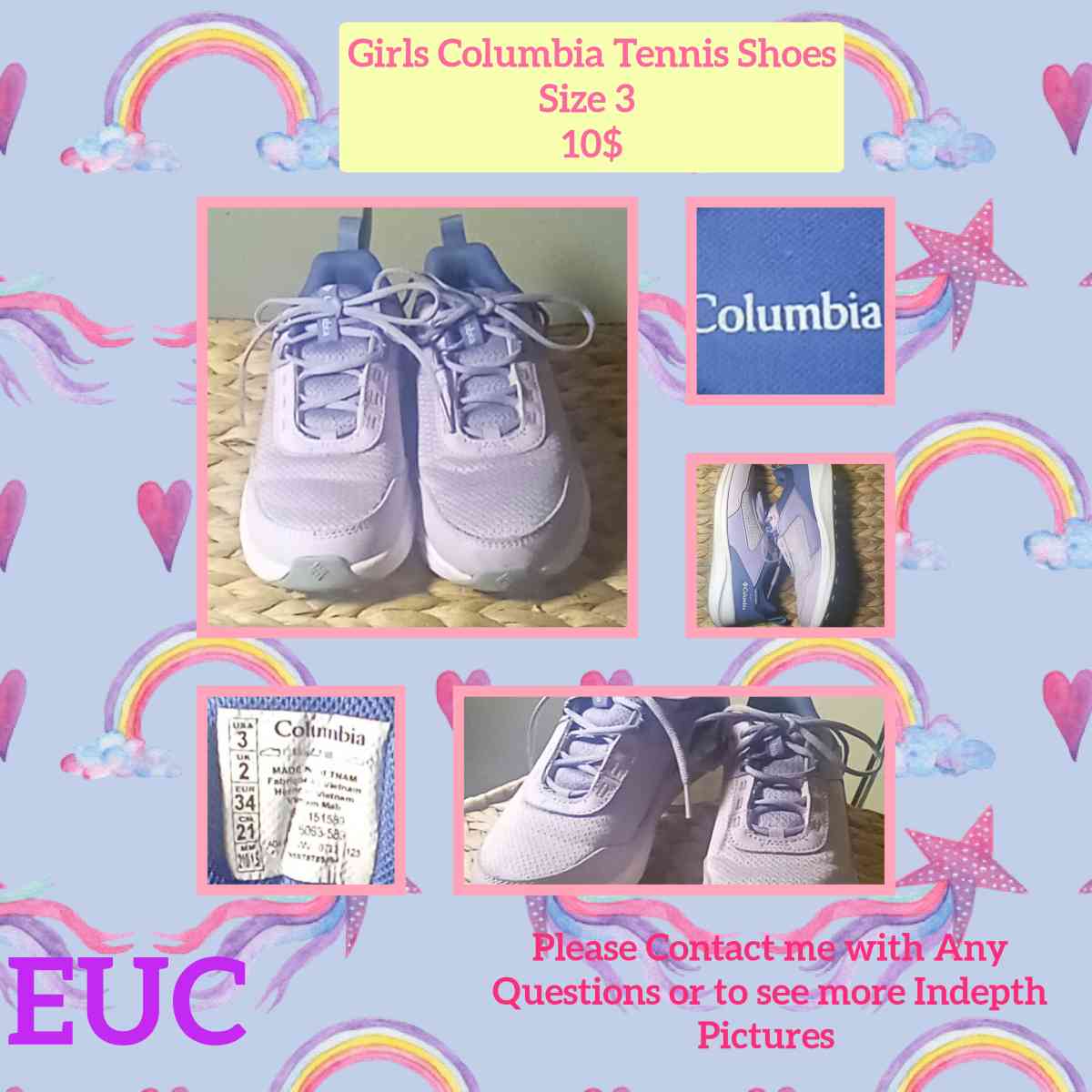 Girls Columbia Size 3 EUC Dark and Light Purple - Dallas, Texas