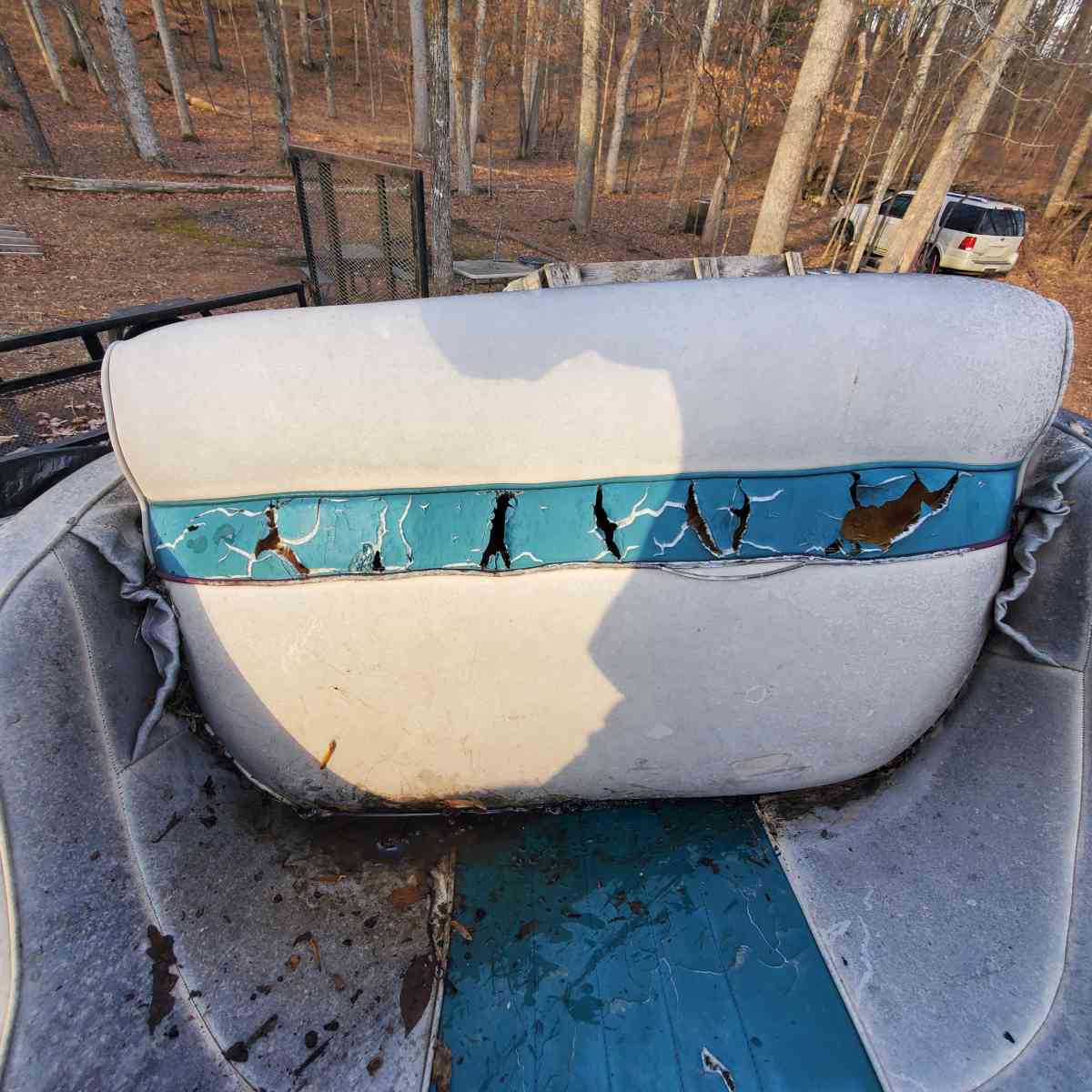 Oversized Pontoon Seat With Double Pedestal Base - Rock Island, Tennessee - FleaMarketBay