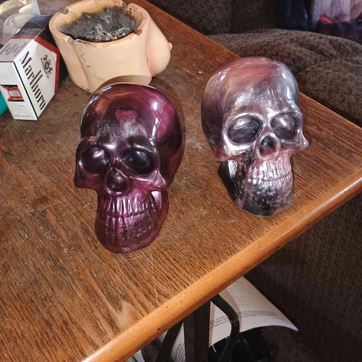 Epoxy Resin Skull Multiple Colors  Black 3 Tall 3 Wide 4 Tal - Clearwater, Kansas - FleaMarketBay