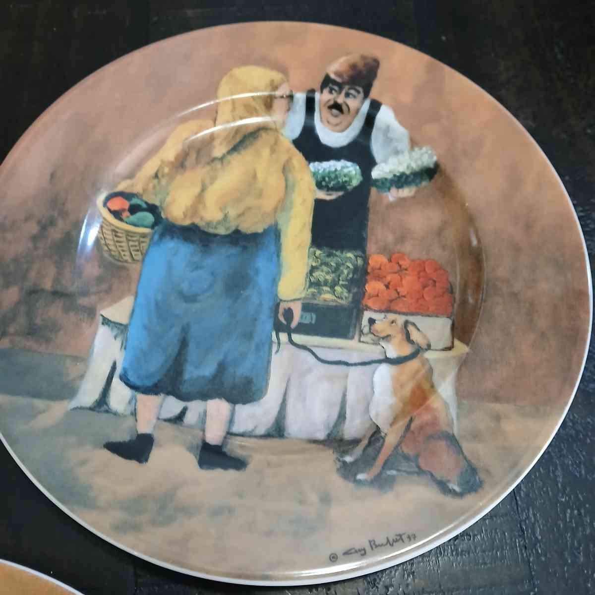 Lot of 3 Guy Buffet Storefront Collection Plates - Indianapolis, Indiana - FleaMarketBay