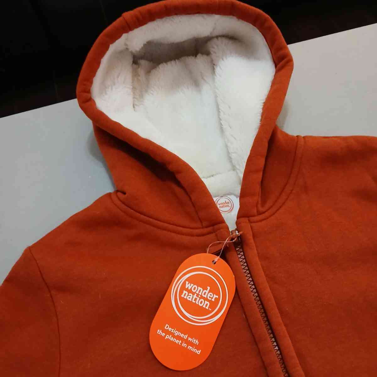 Wonder Nation orange hoodie for kids size L - Indianapolis, Indiana - FleaMarketBay