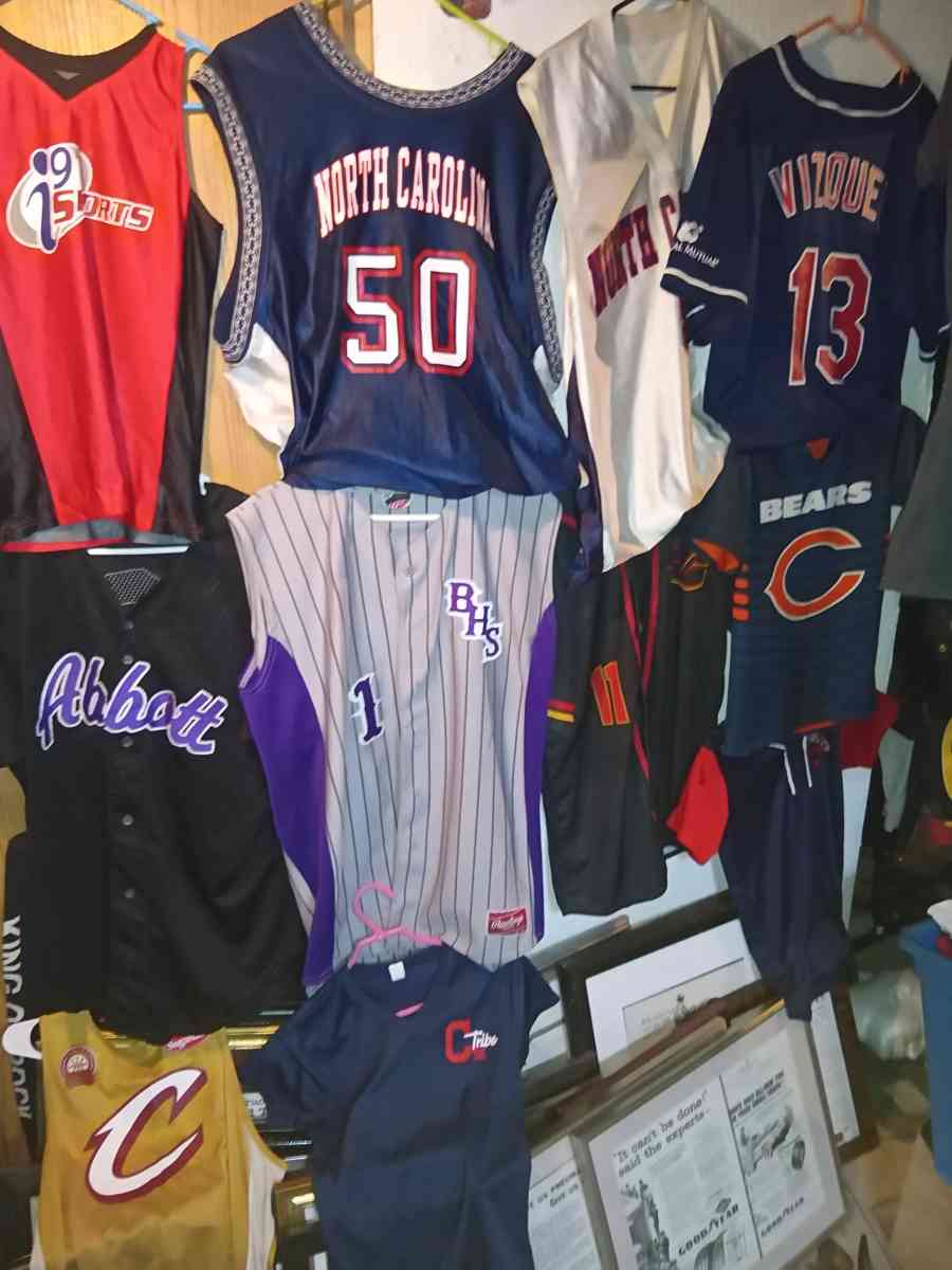 around 60 sport jerseys baseball football NBA - Akron, Ohio