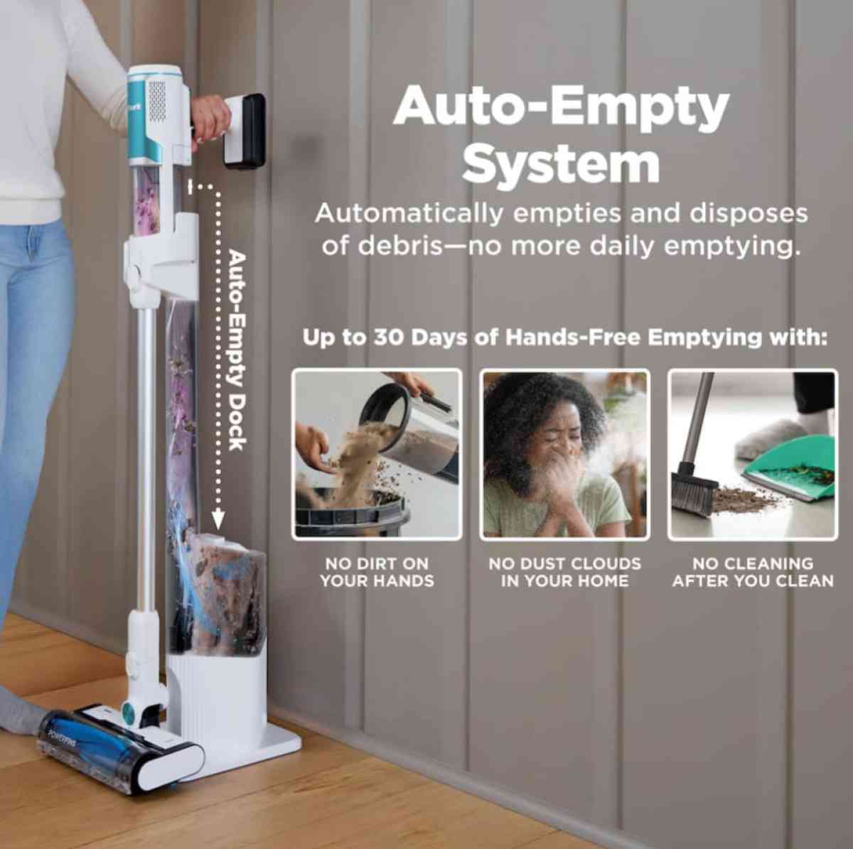 Shark Clean  Empty Cordless Stick Vacuum Cleaner Auto Empty - Stockton, California - FleaMarketBay