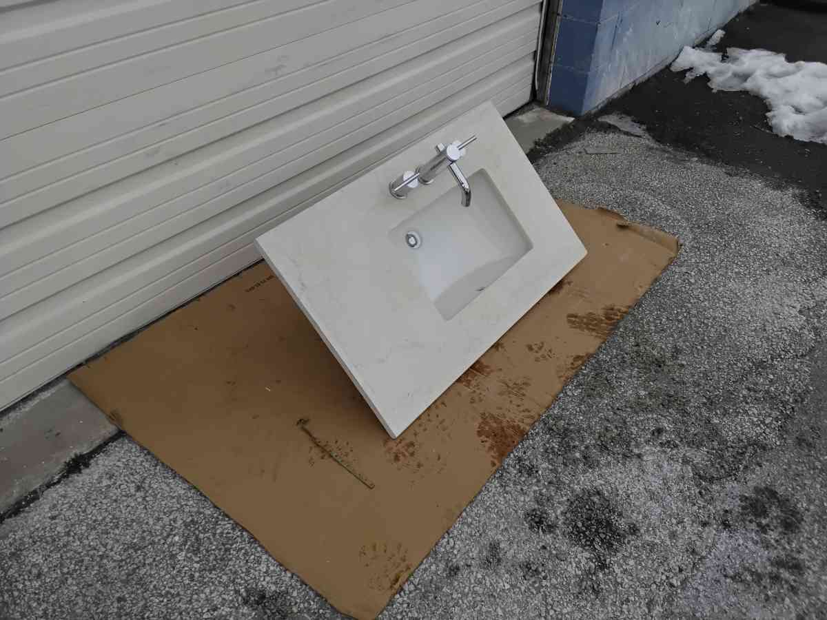 Bathroom Granite Vanity Top with Sink Faucet Display Model - Williamstown, New Jersey - FleaMarketBay