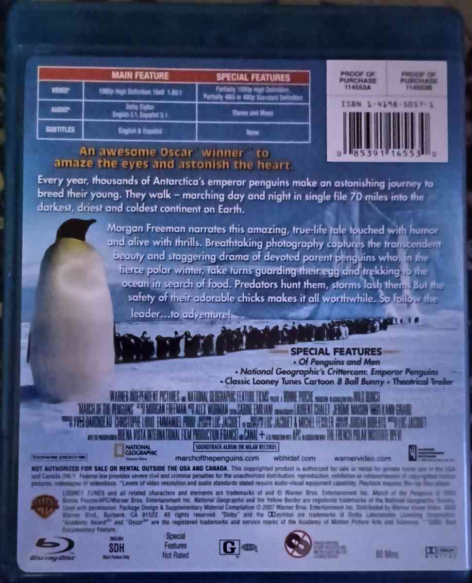 March of the Penguins bluray - Shamokin, Pennsylvania - FleaMarketBay