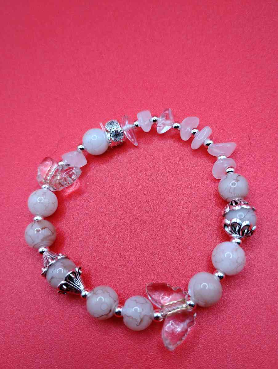 Radiant Mellow BEIGEs with Butterflies and SILVER accents - Woodbine, Iowa - FleaMarketBay