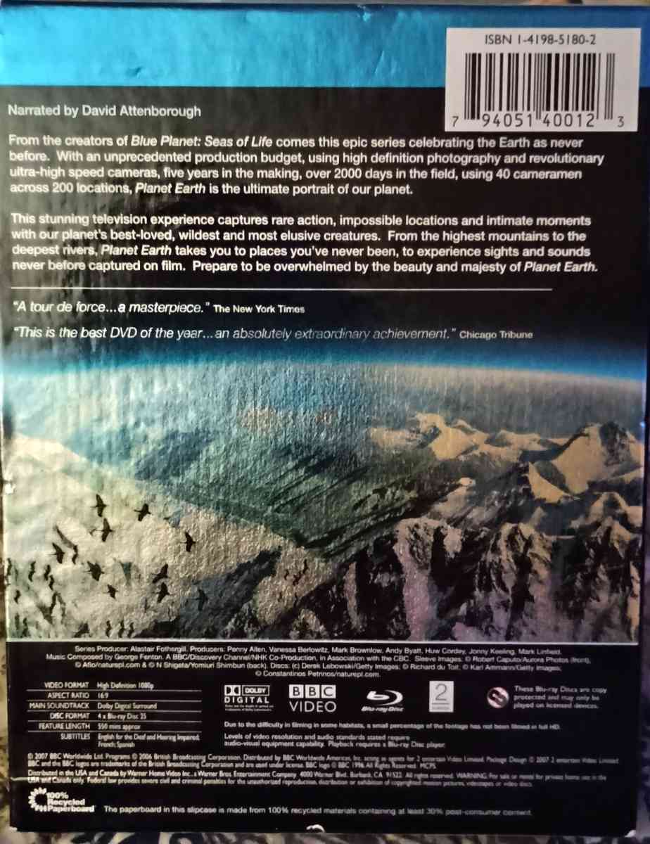 Planet Earth bluray - Shamokin, Pennsylvania - FleaMarketBay