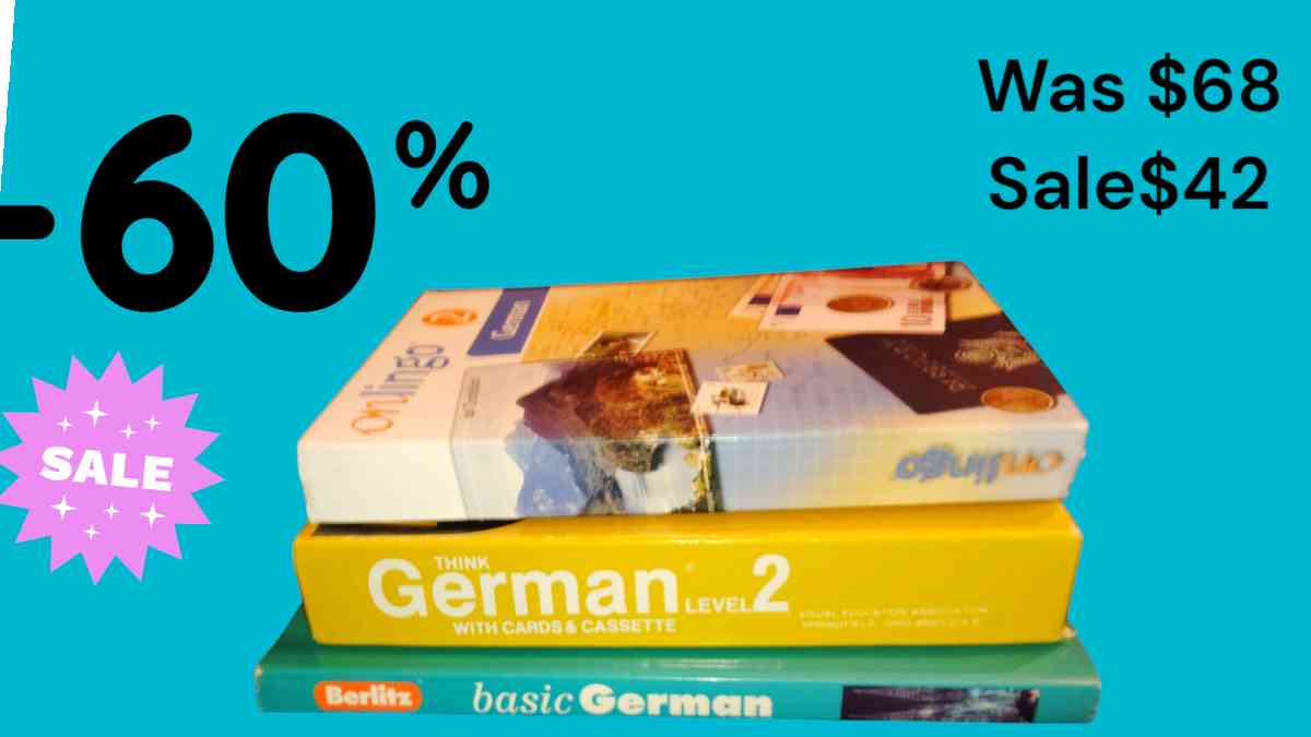 Berlitz Basic German Vintage Textbook Think German Lev 2 Car - Philadelphia, Pennsylvania - FleaMarketBay