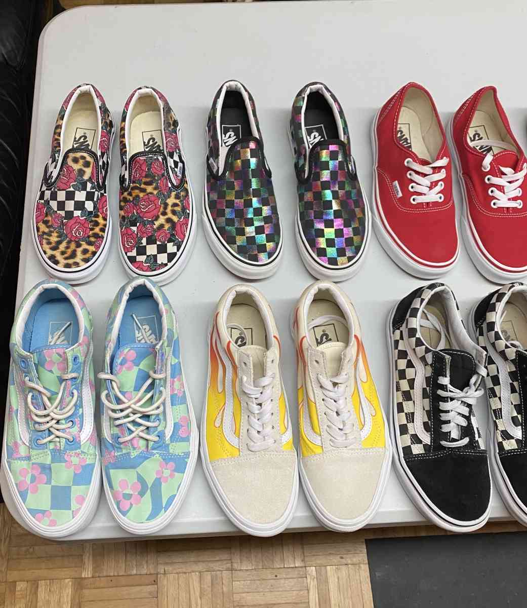 10 Pairs Womens Vans Sneaker Bundle Size 7 - Frederick, Maryland - FleaMarketBay