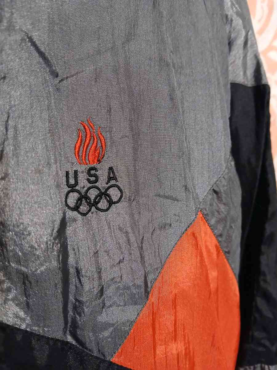 Vintage 90s USA Olympics Team Jcpenny Mens Large Windbreaker - Jackson, Michigan - FleaMarketBay