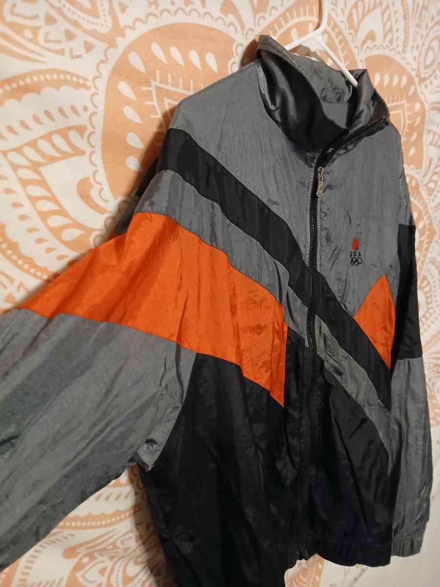 Vintage 90s USA Olympics Team Jcpenny Mens Large Windbreaker - Jackson, Michigan - FleaMarketBay
